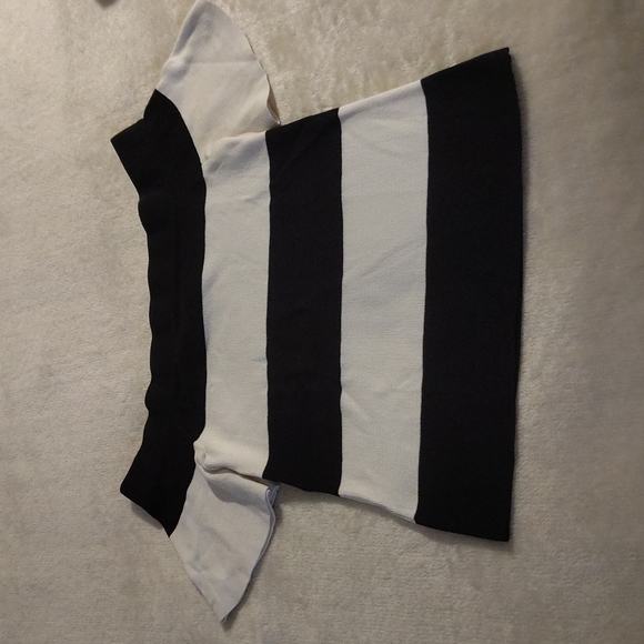 LOFT Striped Off The Shoulder Sweater Top short sleeve size Small - Picture 3 of 6